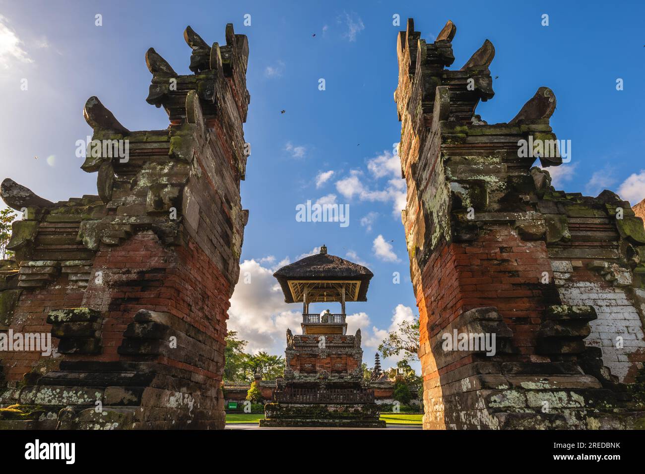 Pura Taman Ayun, a Balinese temple and garden in Mengwi subdistrict in Badung Regency, Bali, Indonesia. Stock Photo