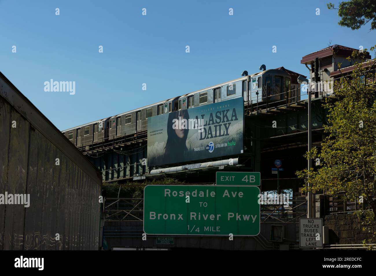 Bronx, New York, USA - September 19, 2022: Shot from a car. Stock Photo