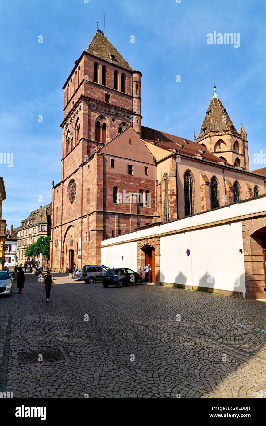 Strasbourg Alsace France. Saint Thomas church Stock Photo