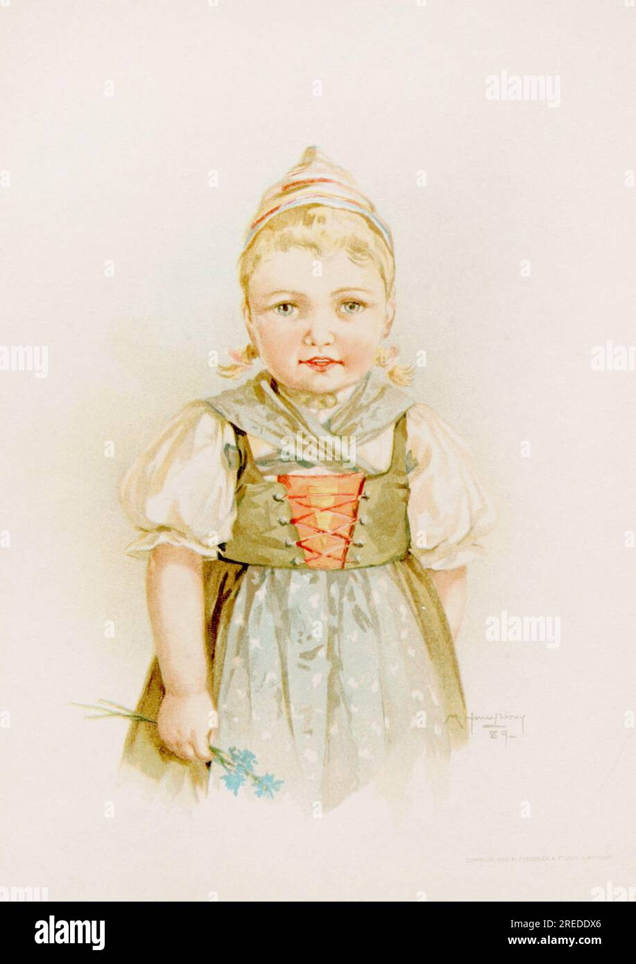 Victorian girl in soft pastel hues, a timeless portrayal of innocence ...