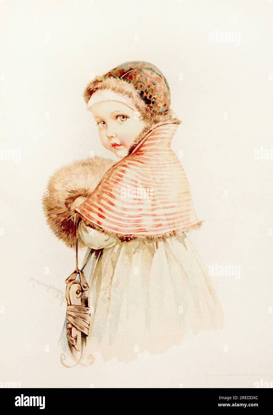 Victorian girl in soft pastel hues, a timeless portrayal of innocence ...