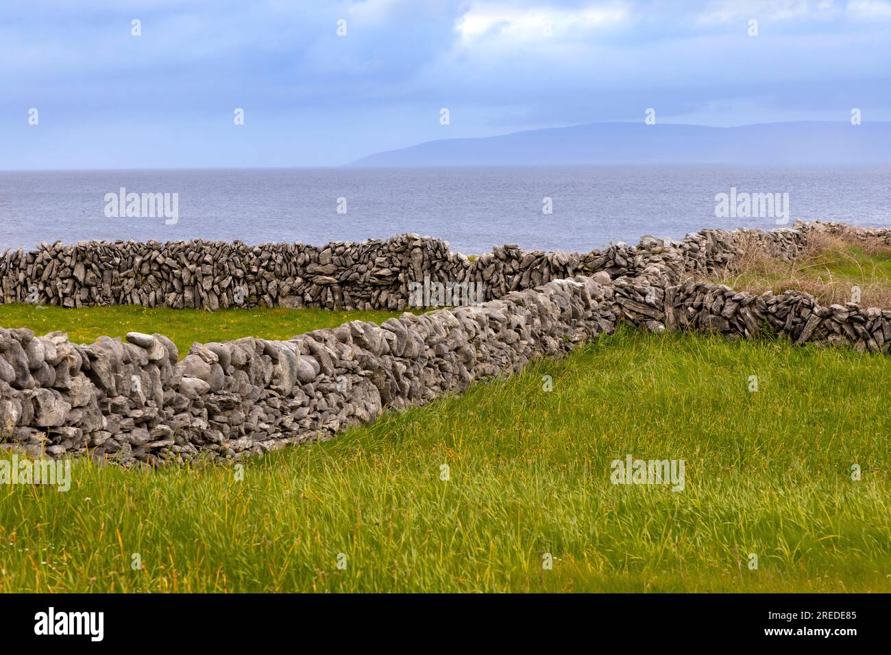 Dry stone walls dominate the landscape on Inisheer, the smallest and