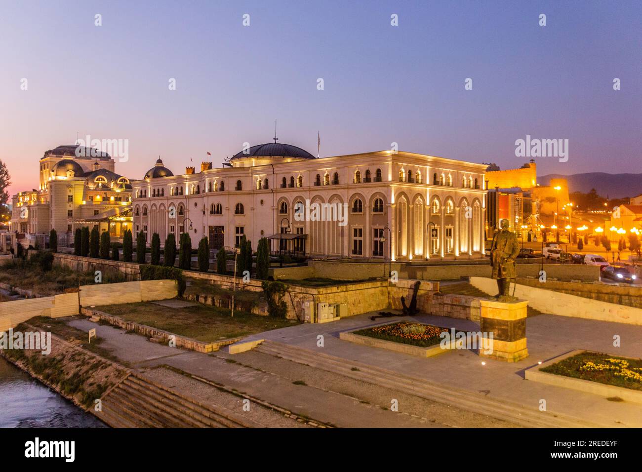 National Theatre and the Museum of the Macedonian Struggle in Skopje