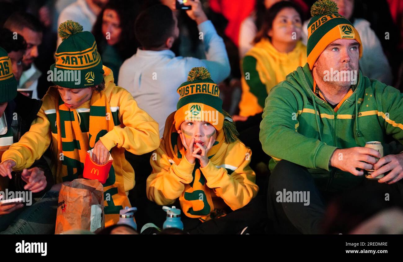 Australia fans watch a screening of the FIFA Women's World Cup 2023 ...