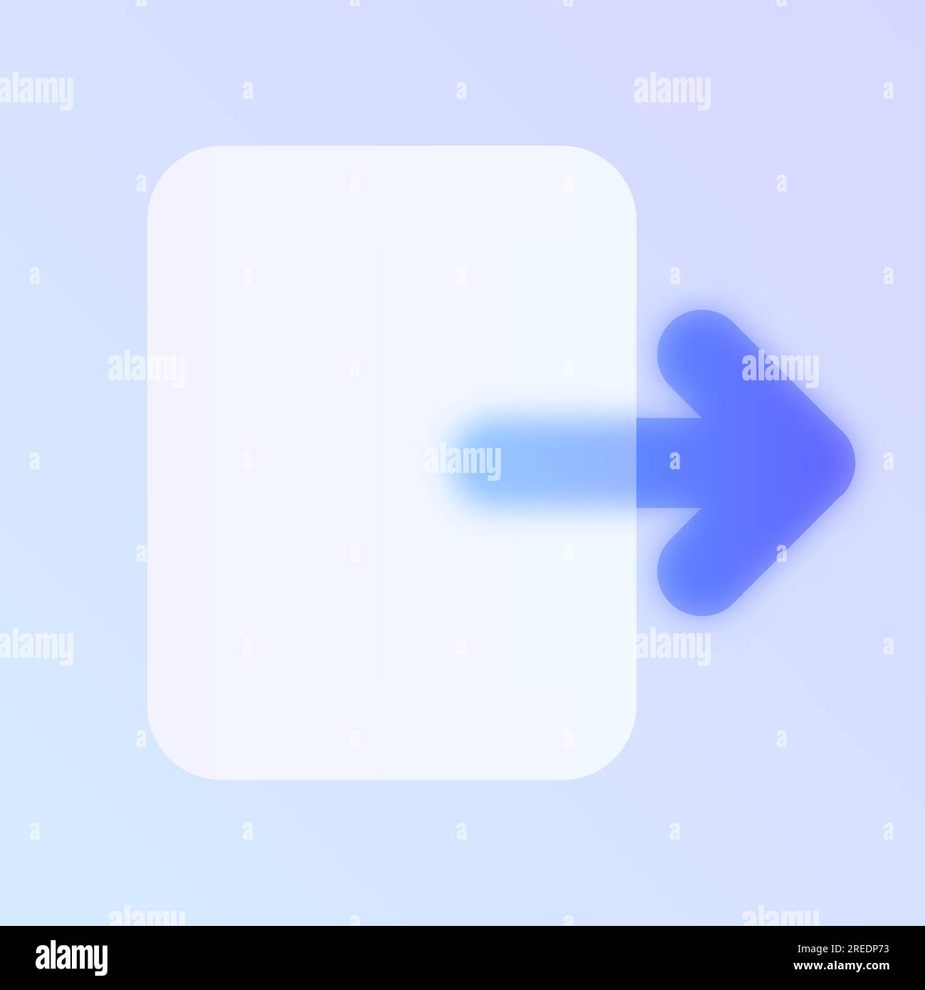logout glass morphism trendy style icon Stock Vector