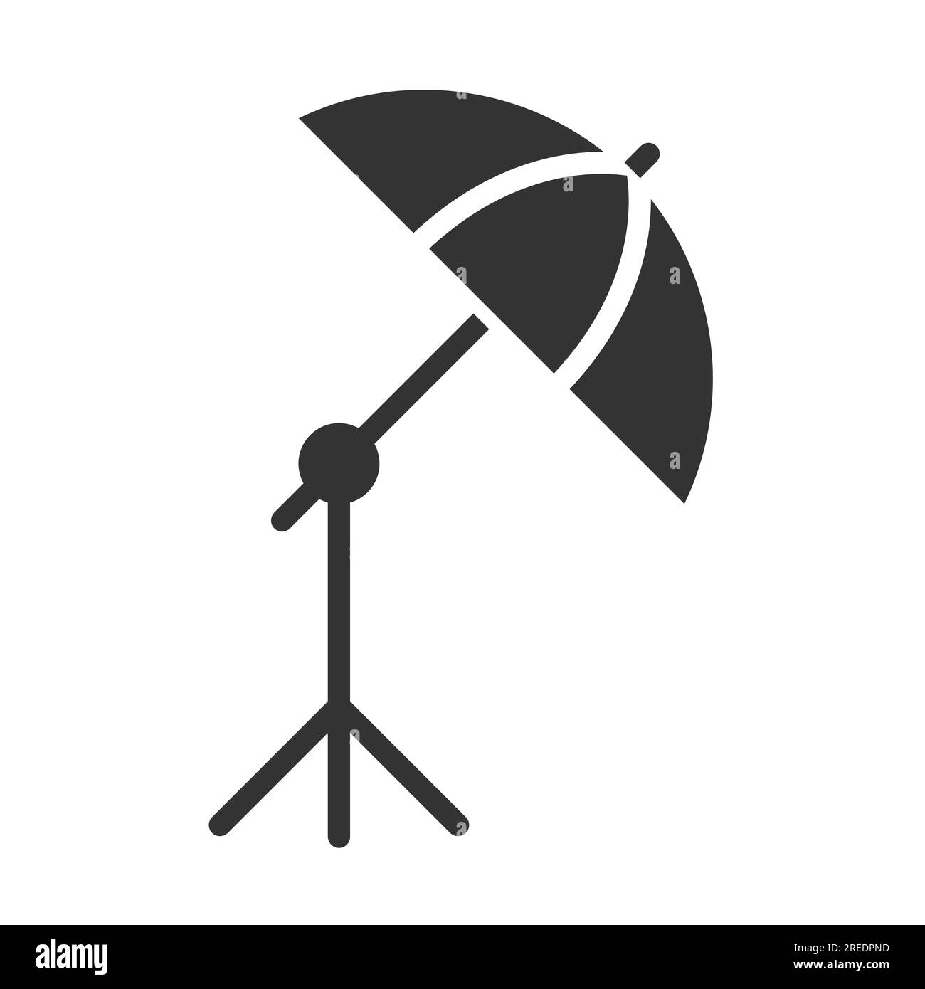 flash umbrella for studio photography vector icon Stock Vector
