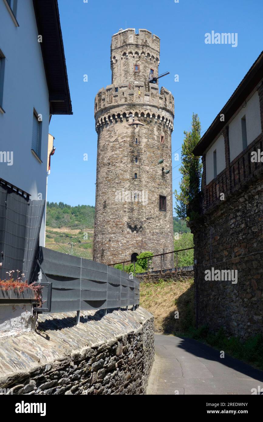 Defense Towers Of The Medieval Town Of Oberwesel In Rhine Valley, Germany  Stock Photo, Picture and Royalty Free Image. Image 85474711.