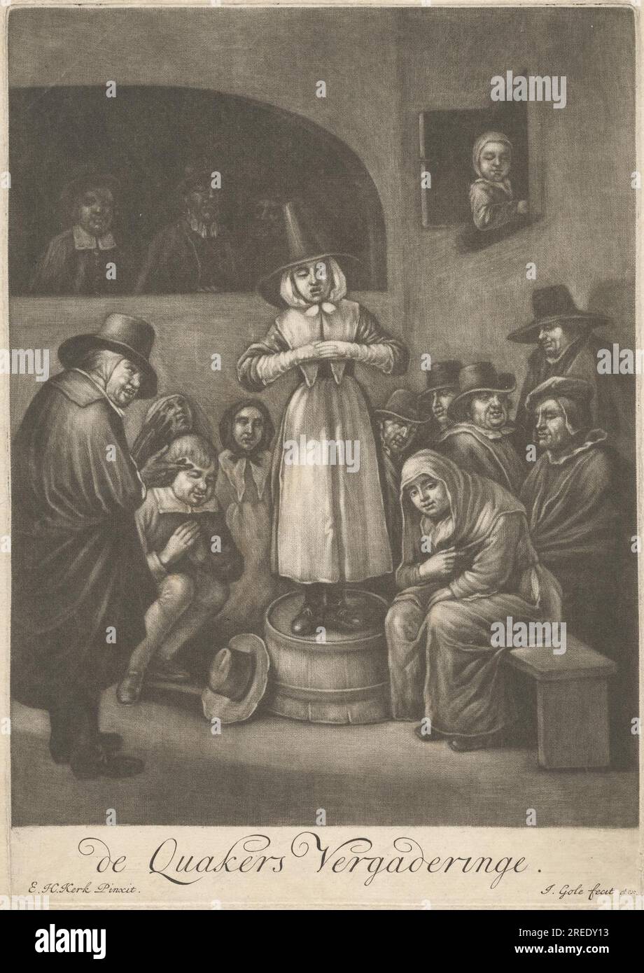 The Quakers' Meeting by Jacob Gole Stock Photo Alamy