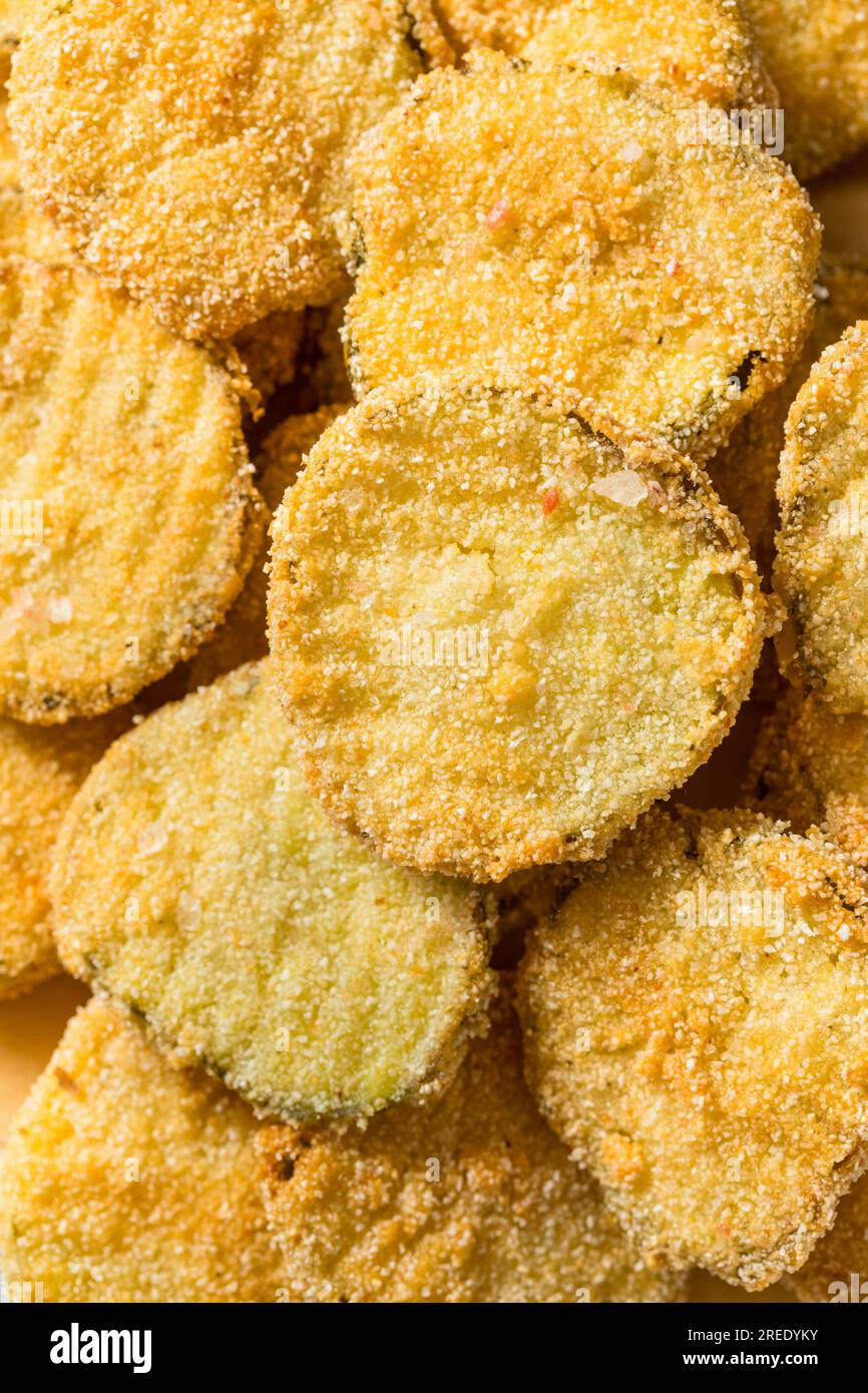 Homemade Deep Fried Pickles with Spicy Mayo Stock Photo Alamy