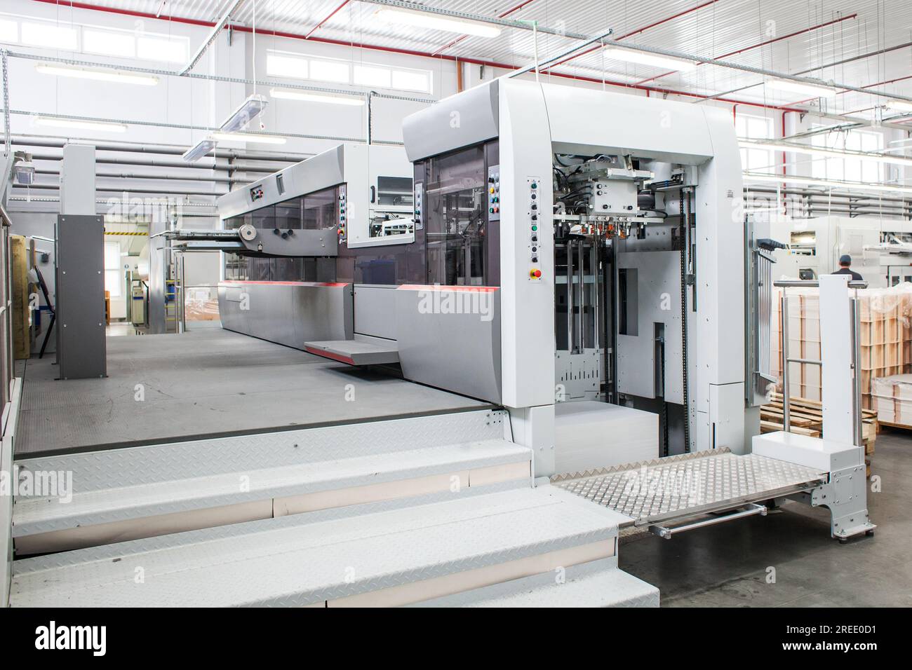 The equipment for a press. Offset machine at the printing manufacturing