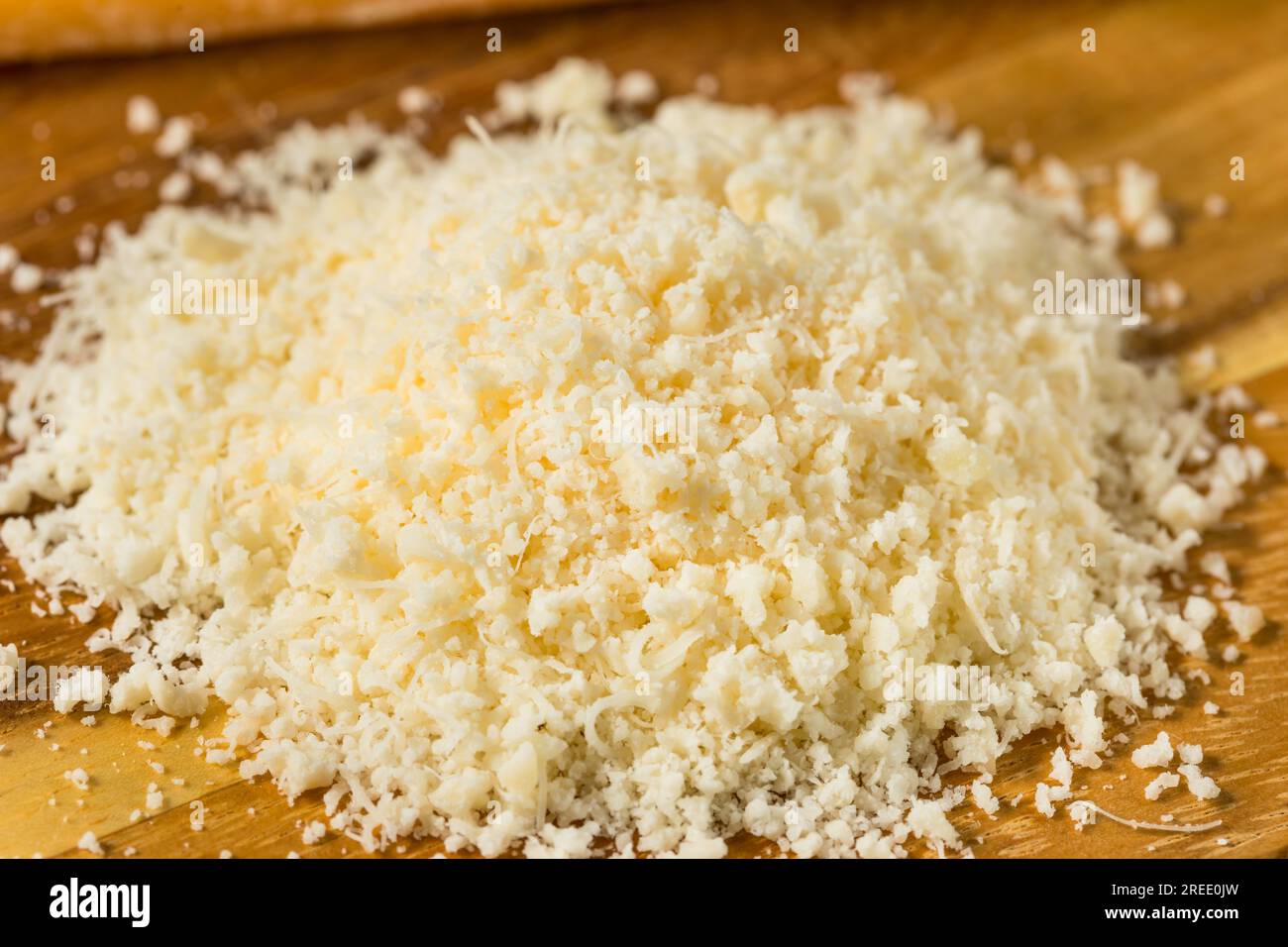 Organic White Grated Parmesan Cheese in a Pile Stock Photo Alamy