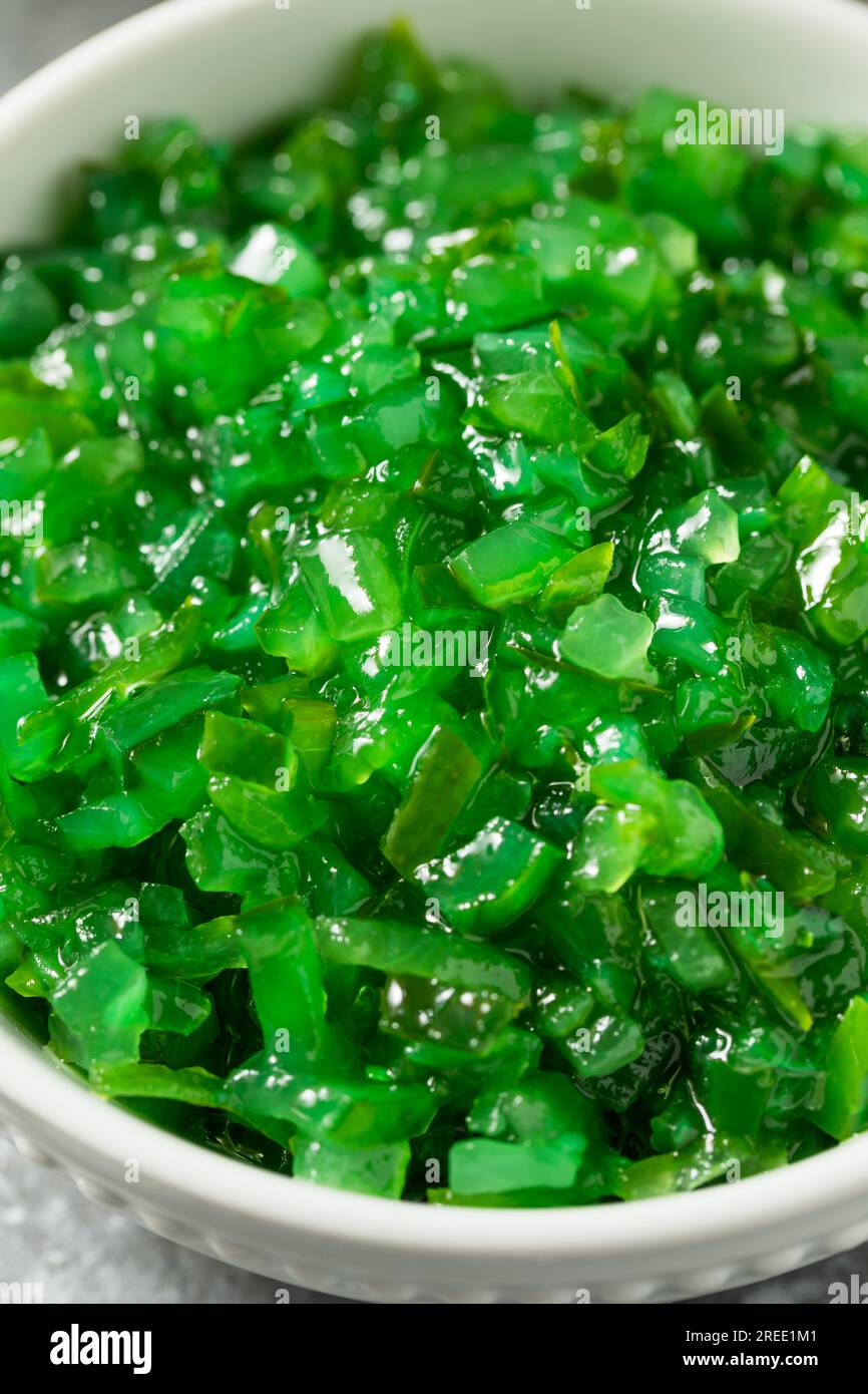 Chicago Style Neon Pickle Relish in a Bowl Stock Photo Alamy