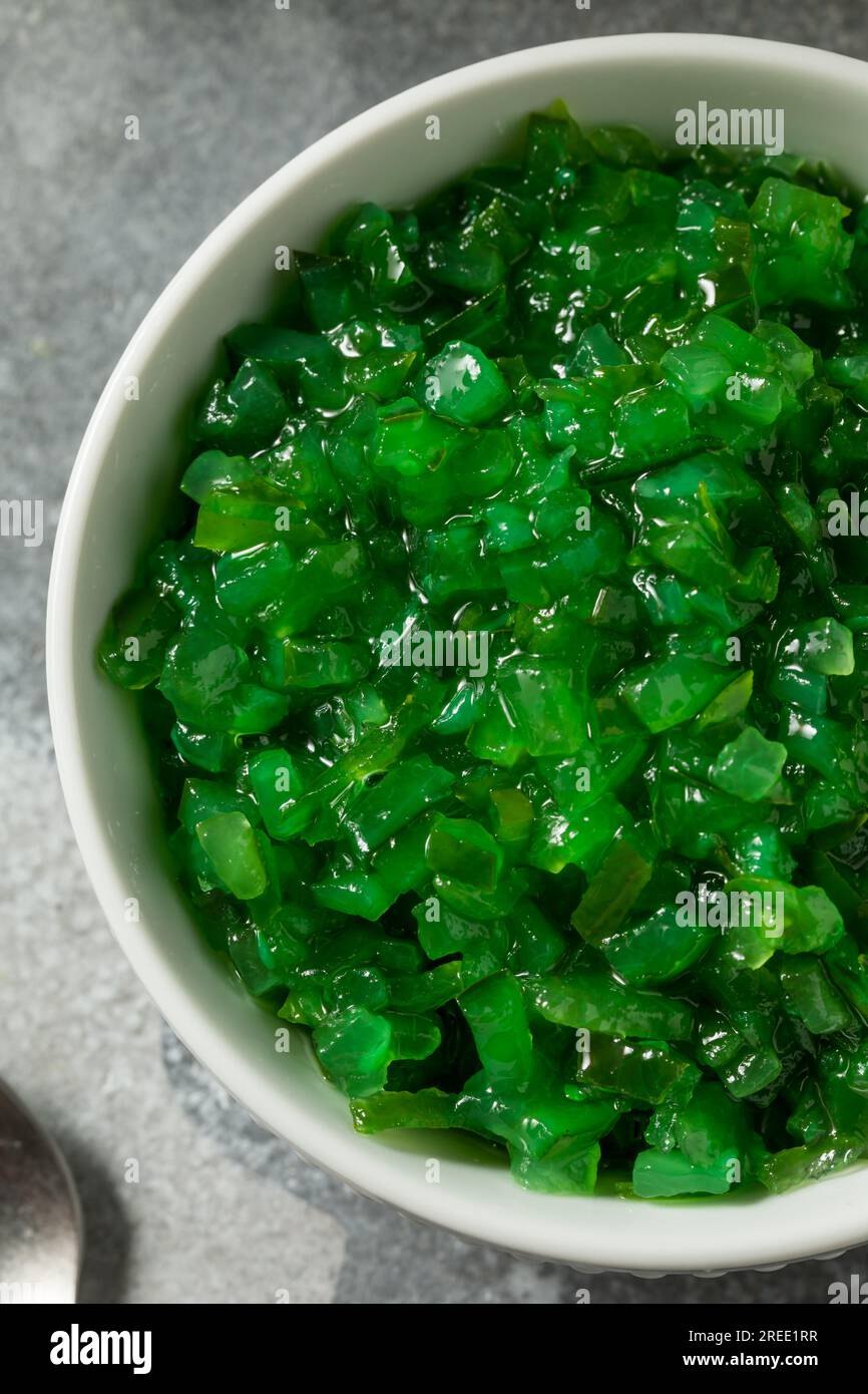 Chicago Style Neon Pickle Relish in a Bowl Stock Photo Alamy