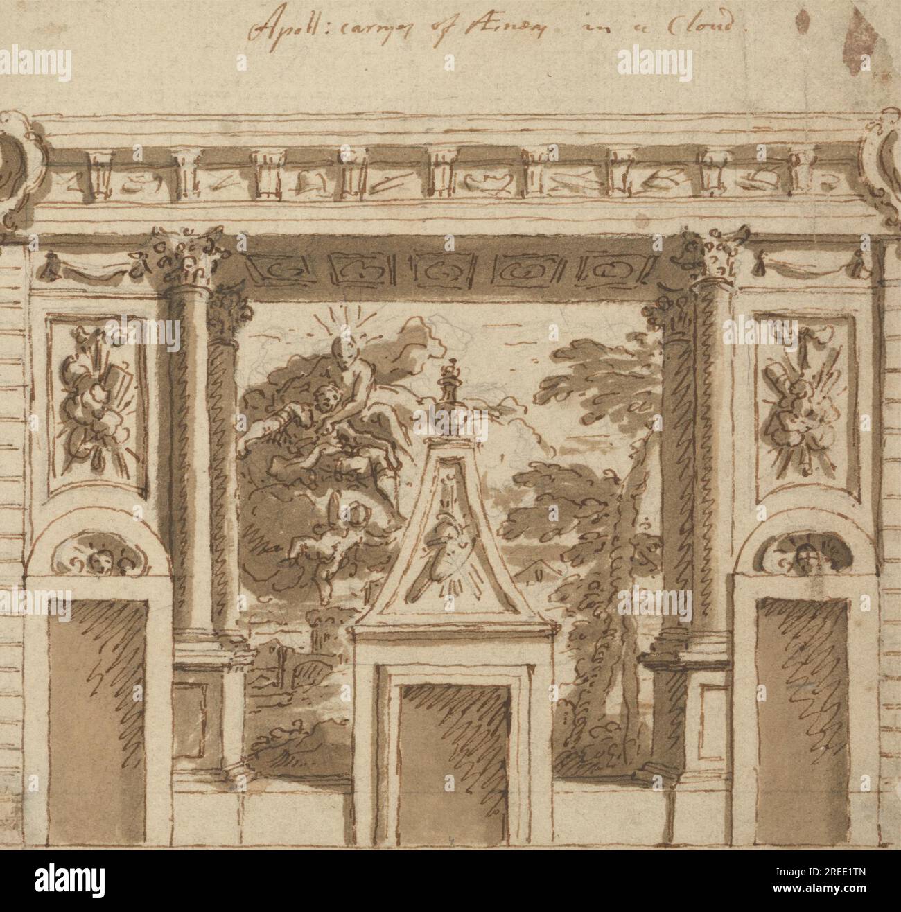 A Design for a Mural Executed in the Salon at Roehampton House, Surrey ...
