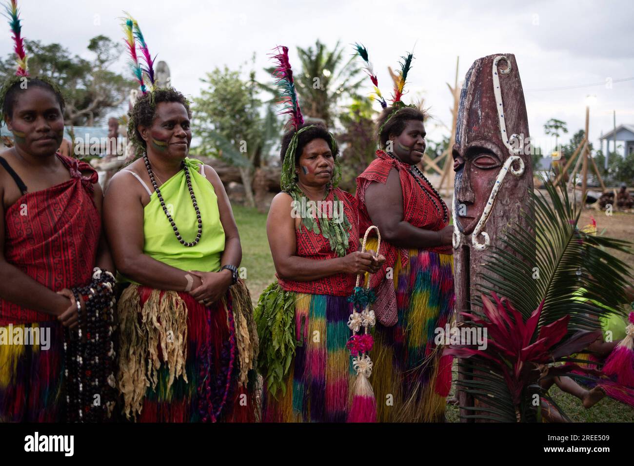 Port Vila, Vanuatu. 27th July, 2023. Young dancers and people in