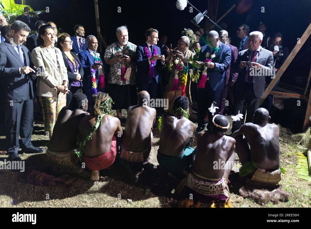 Port Vila, Vanuatu. 27th July, 2023. French President Emmanuel Macron