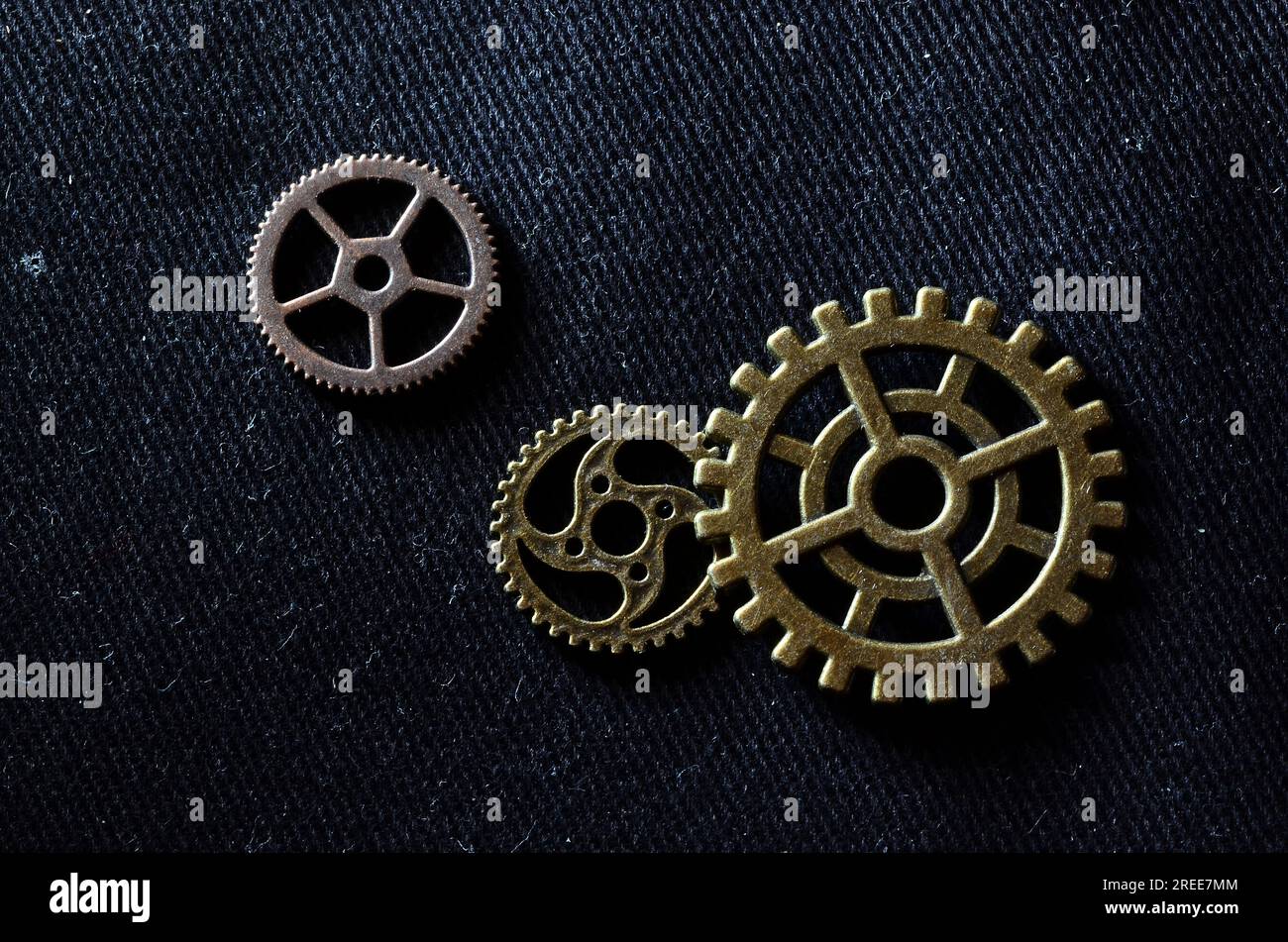 Watch parts and cogs Stock Photo Alamy