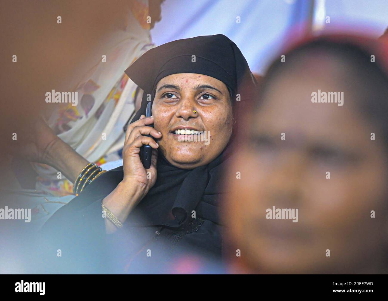 Jaipur, India, July 27, 2023 Beneficiary of Indira Gandhi Gas Cylinder