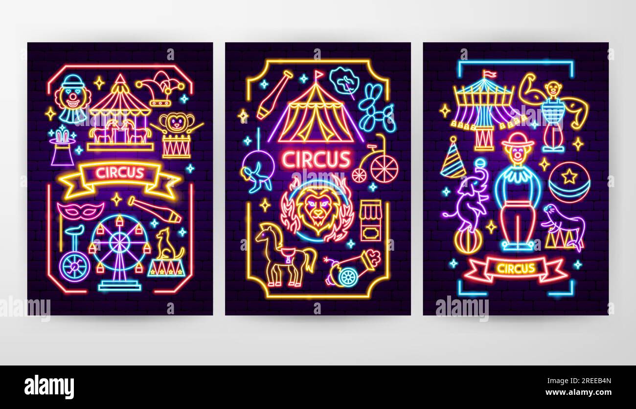 Circus Flyer Concepts Stock Vector