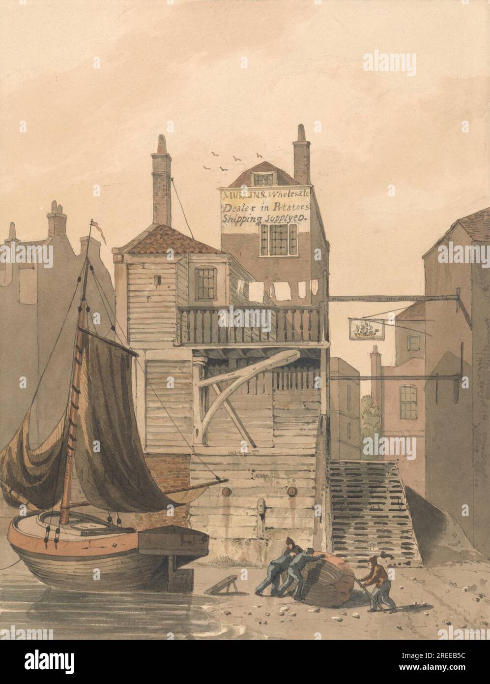 Shadwell by the Ship Inn by George Wallwyn Shepheard Stock Photo - Alamy