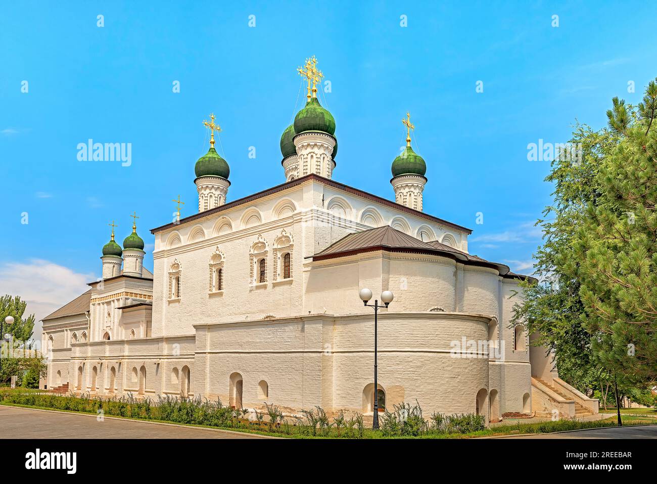 Trinity Cathedral on the territory of the Astrakhan Kremlin in the city of Astrakhan Stock Photo