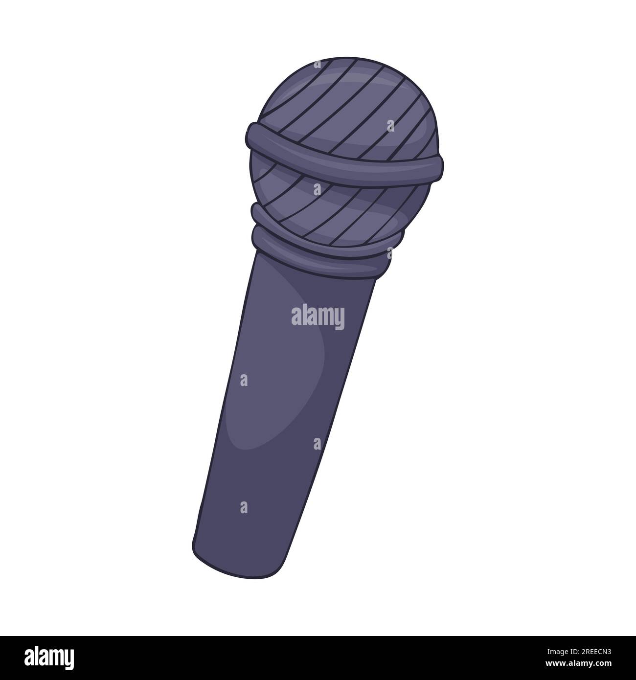 Microphone isolated on white background Vector illustration. Stock Vector