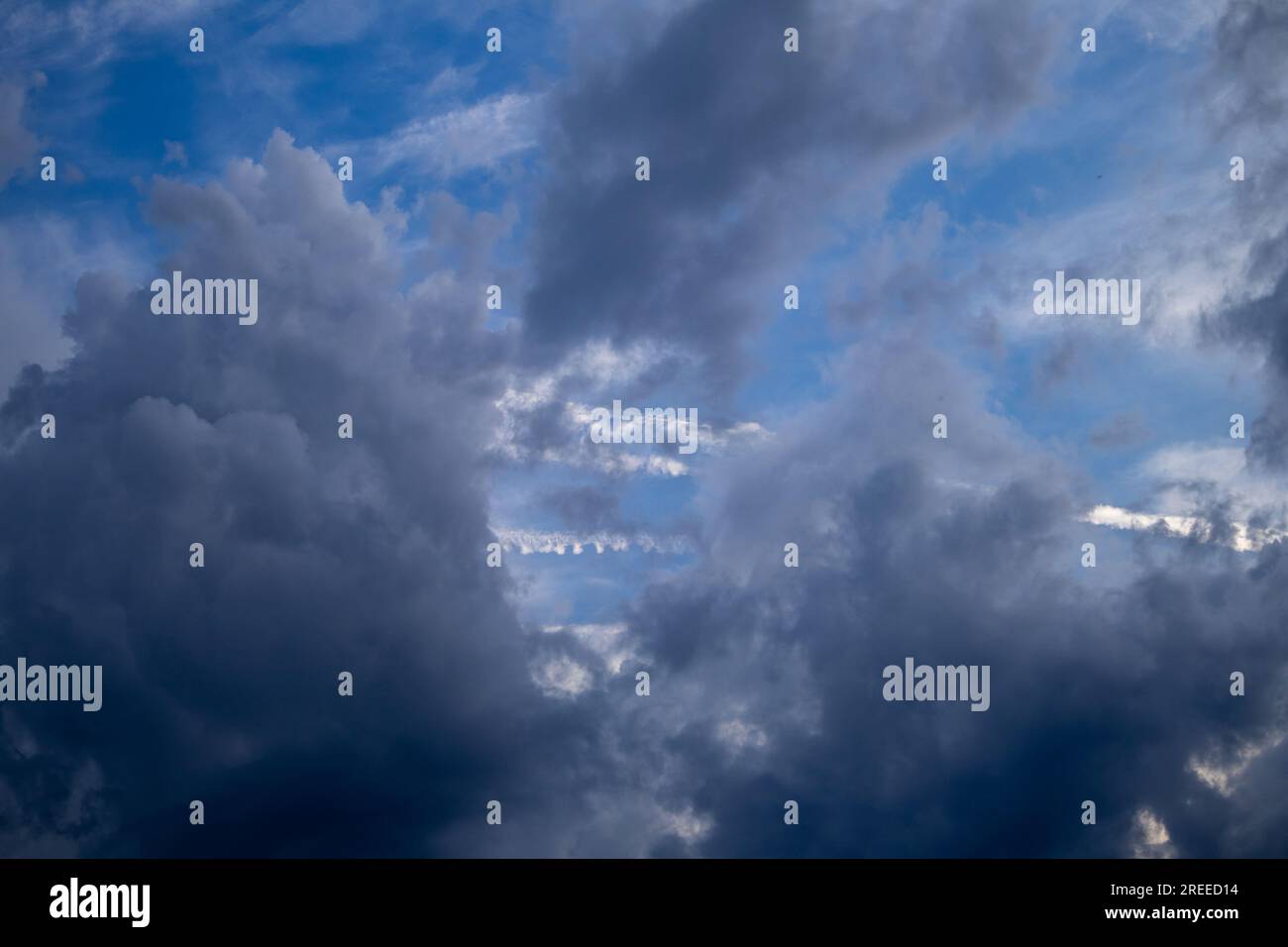 Stormy rain clouds over Zagreb Stock Photo