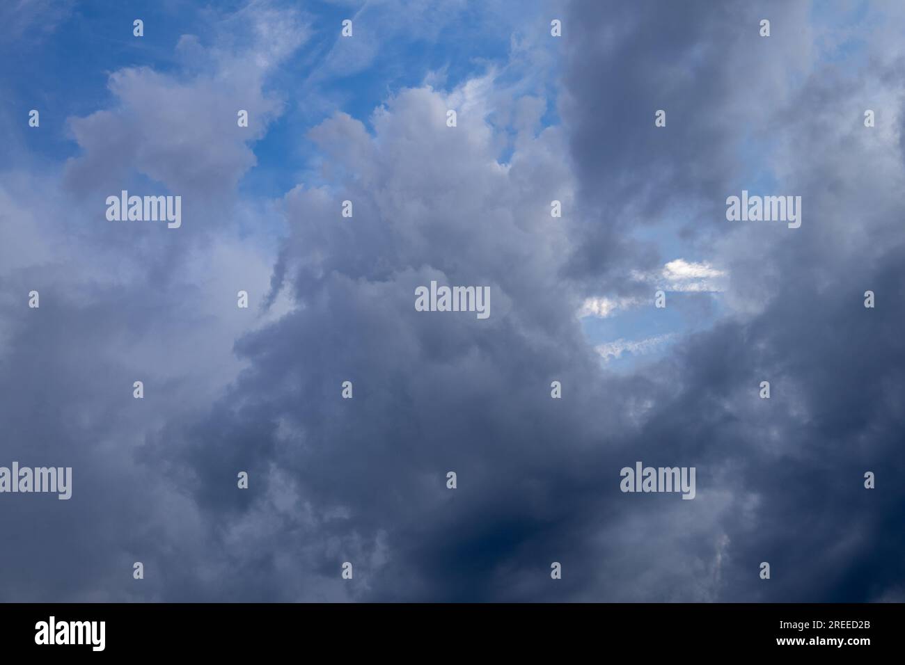 Stormy rain clouds over Zagreb Stock Photo