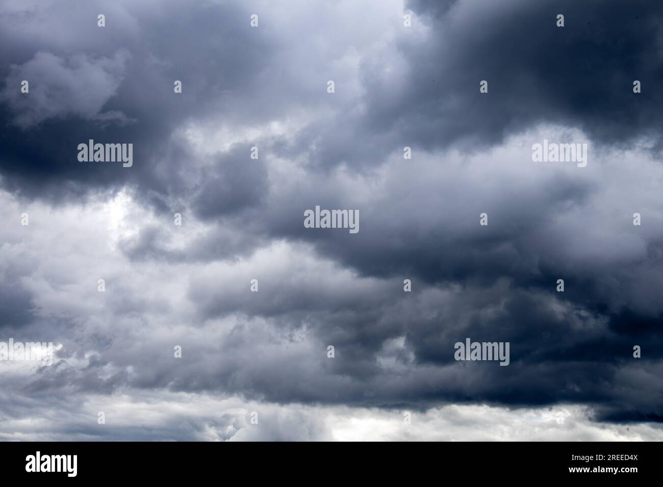 Stormy rain clouds over Zagreb Stock Photo