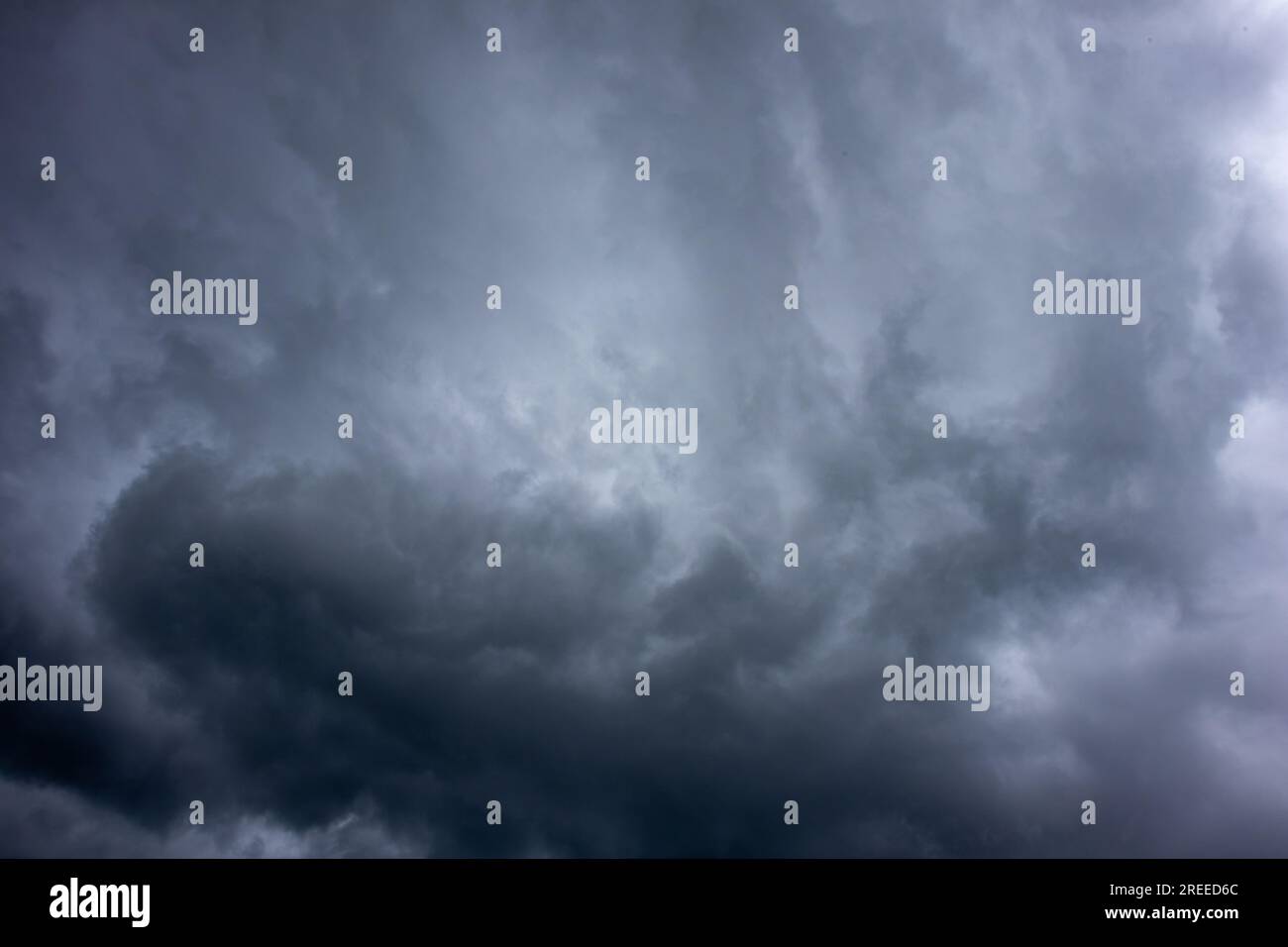 Stormy rain clouds over Zagreb Stock Photo