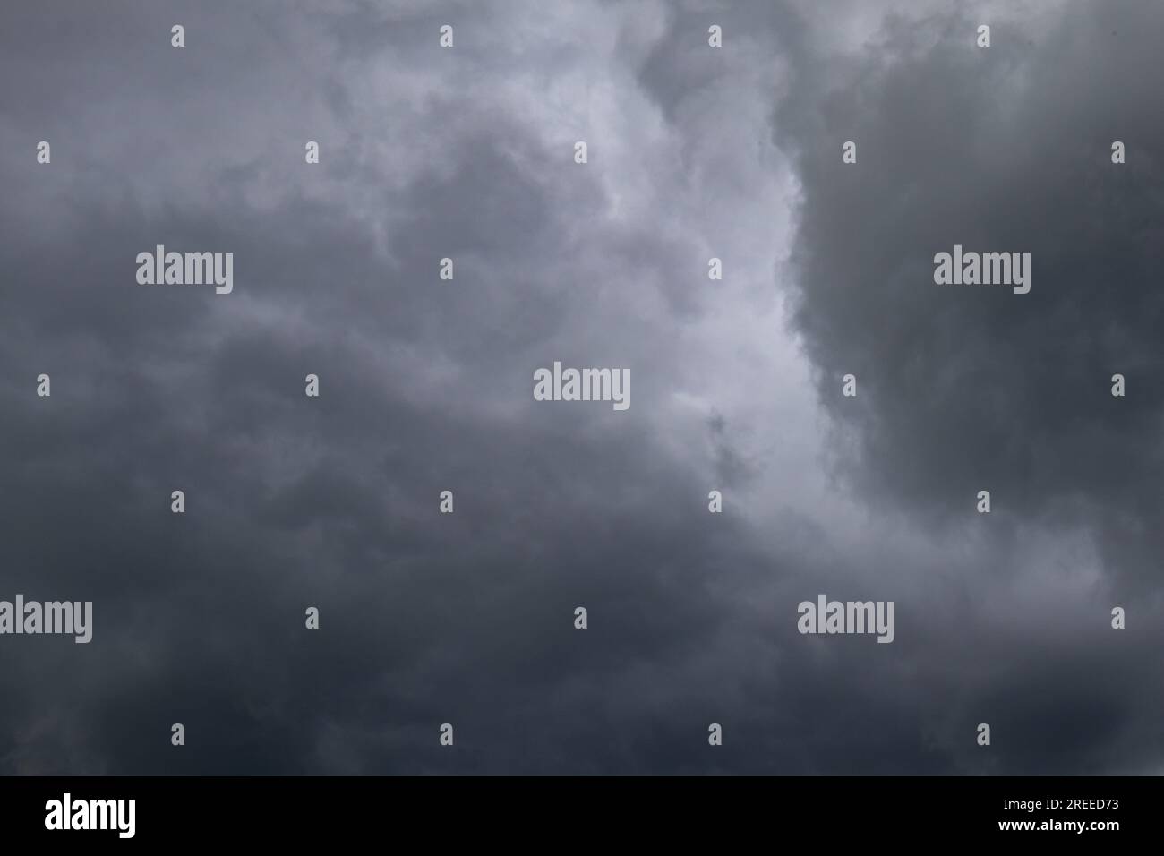 Stormy rain clouds over Zagreb Stock Photo