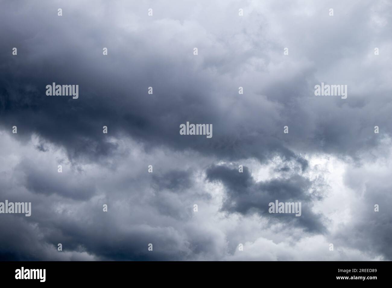 Stormy rain clouds over Zagreb Stock Photo