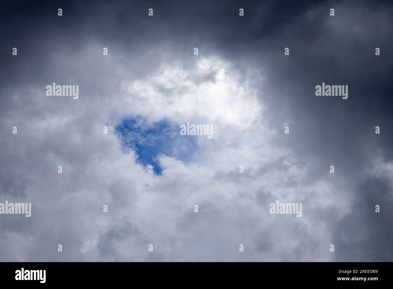 Stormy rain clouds over Zagreb Stock Photo