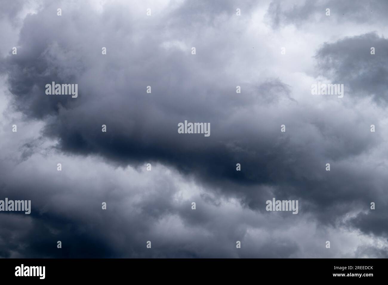 Stormy rain clouds over Zagreb Stock Photo