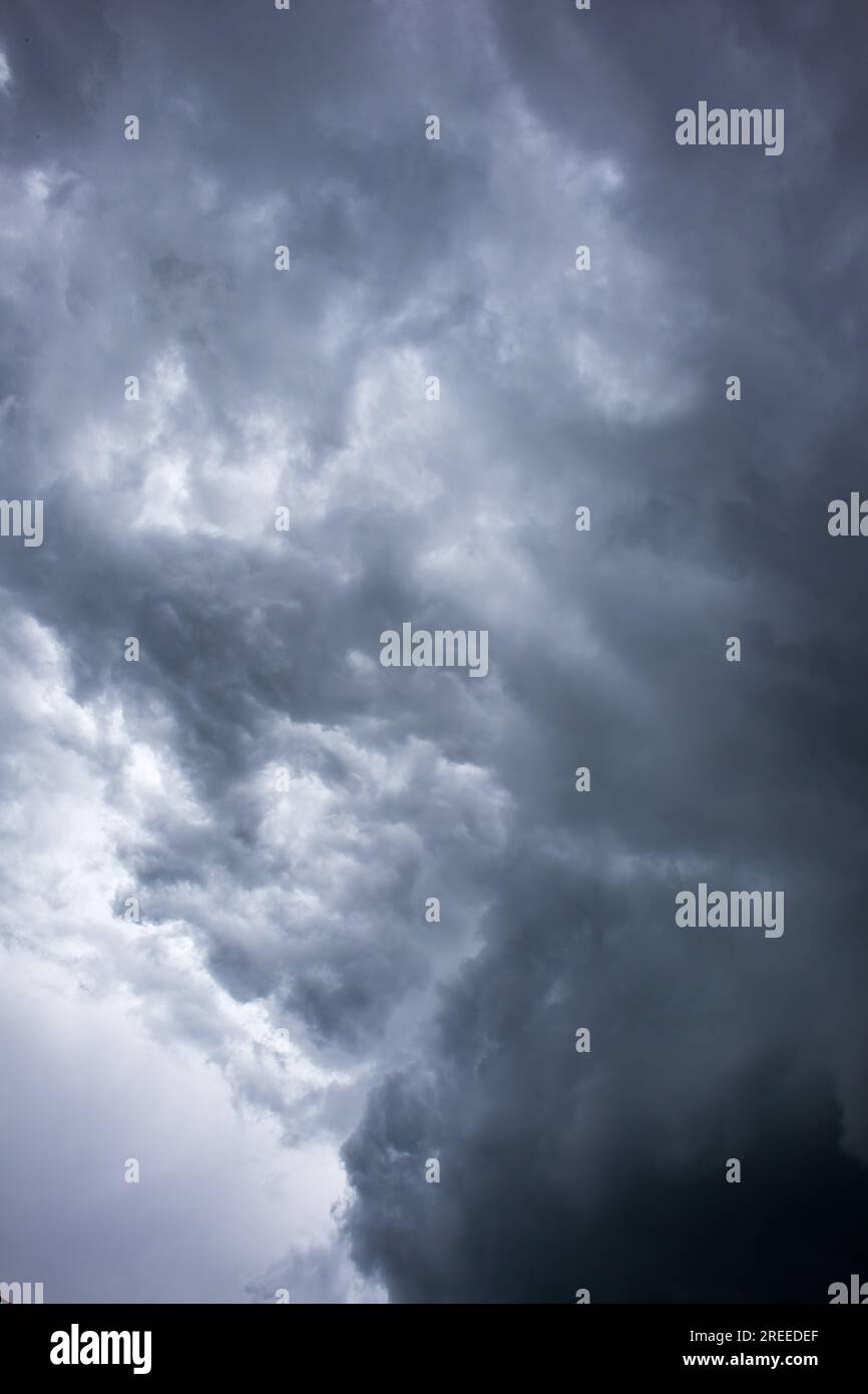 Stormy rain clouds over Zagreb Stock Photo