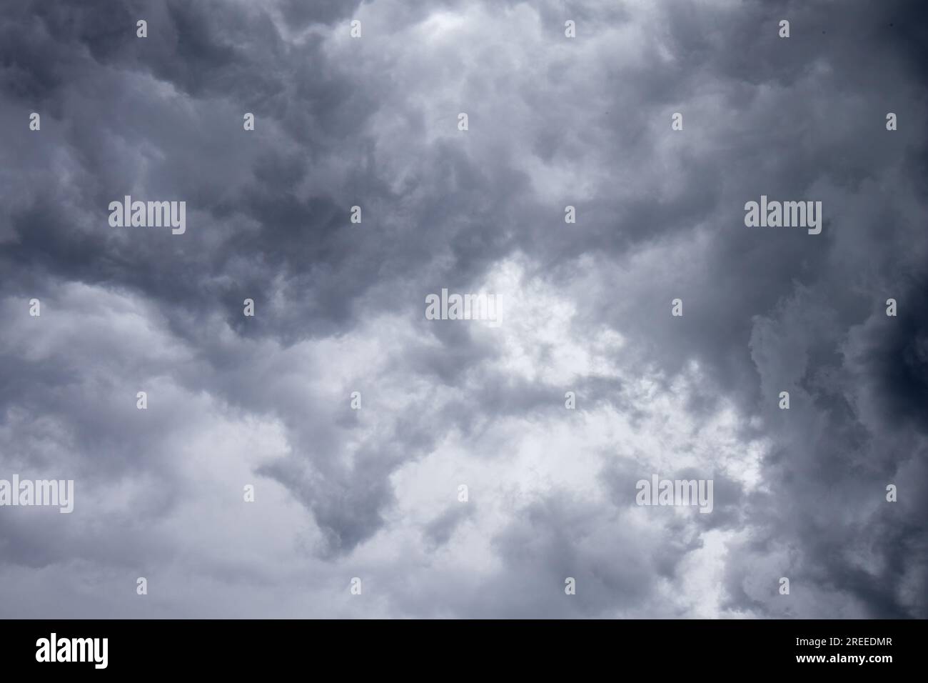 Stormy rain clouds over Zagreb Stock Photo
