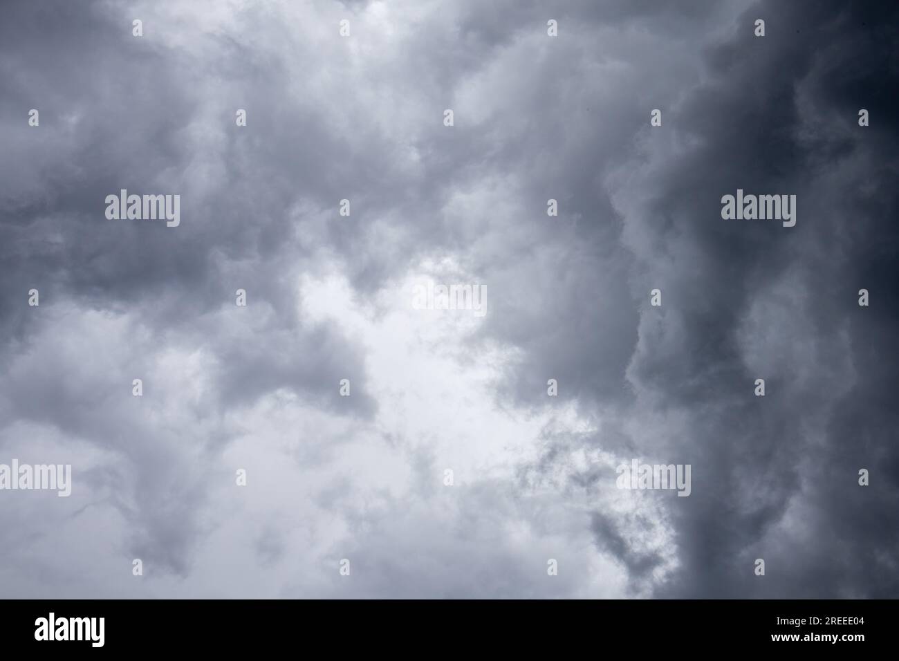 Stormy rain clouds over Zagreb Stock Photo