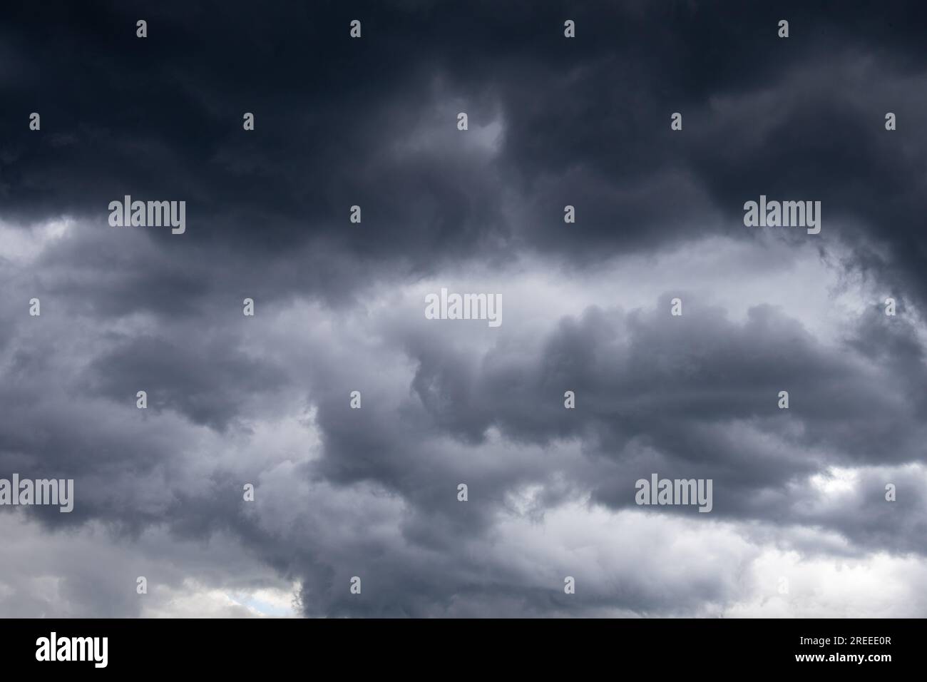 Stormy rain clouds over Zagreb Stock Photo