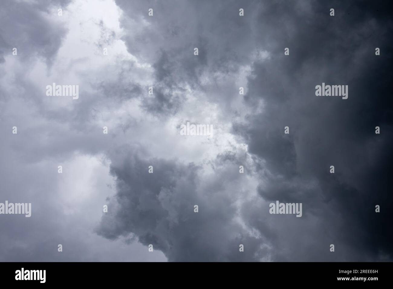 Stormy rain clouds over Zagreb Stock Photo