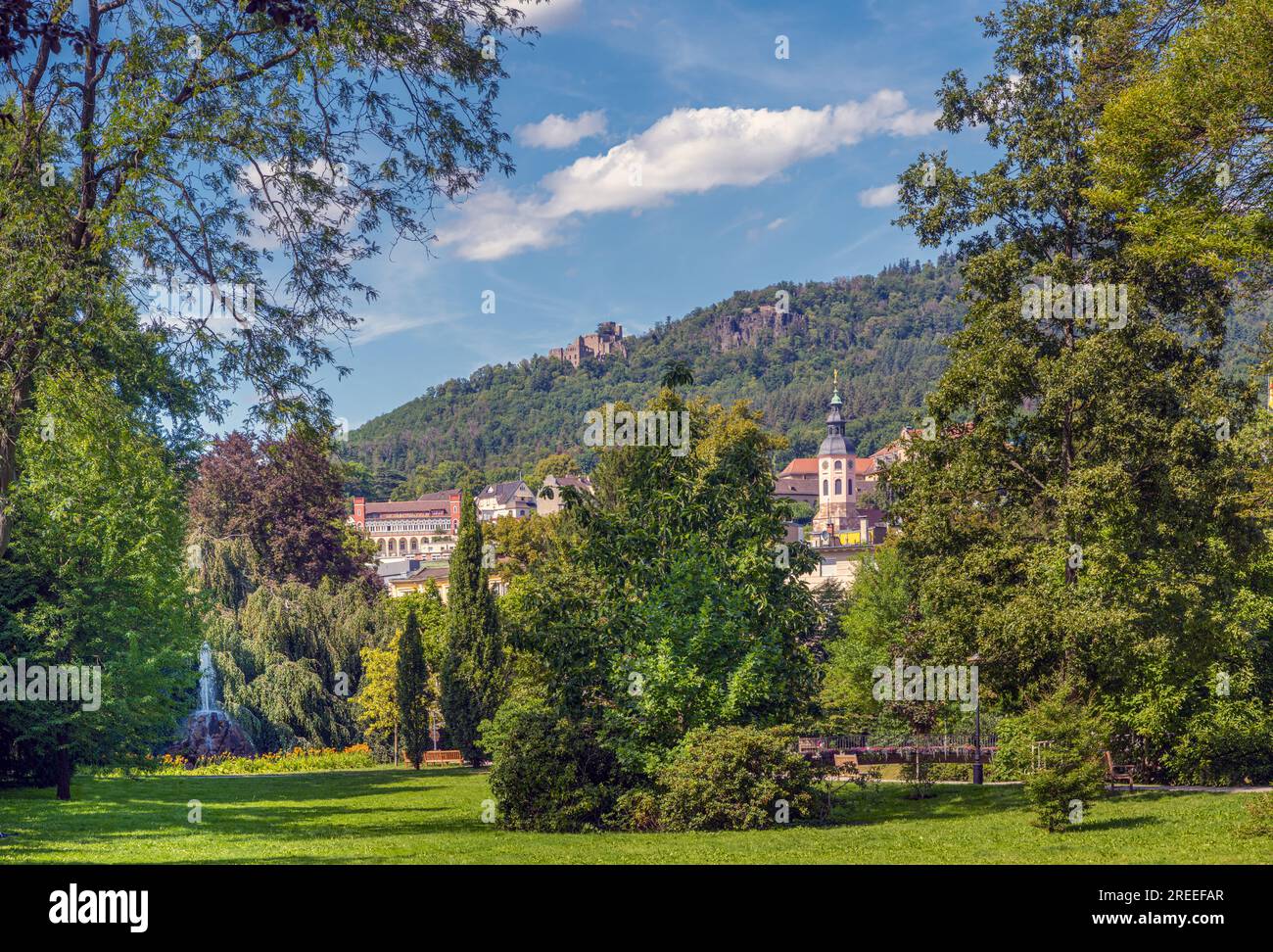 The Lichtentaler Allee in the spa park of Baden Baden   Baden Baden, Baden Wuerttemberg, Germany Stock Photo