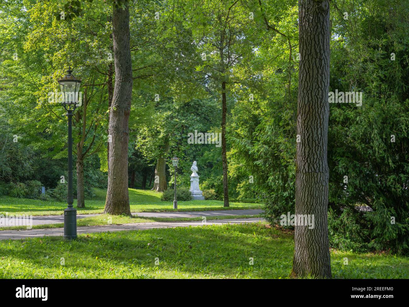 The Lichtentaler Allee in the spa park of Baden Baden   Baden Baden, Baden Wuerttemberg, Germany Stock Photo