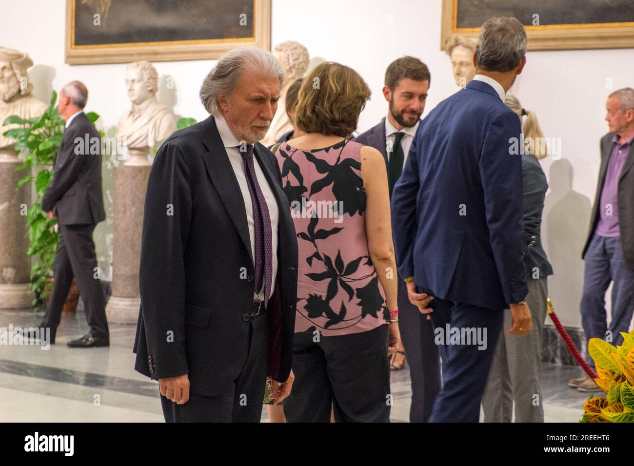 Rome, . 27th July, 2023. 07/27/2023 Rome, Campidoglio hall of the Protomoteca Camera Ardente for Andrea Purgatori. In photo: Roberto Scarpinato Ps the photo can be used in respect of the context in which it was taken, and without defamatory intent of the decorum of the people represented. Credit: Independent Photo Agency/Alamy Live News Stock Photo