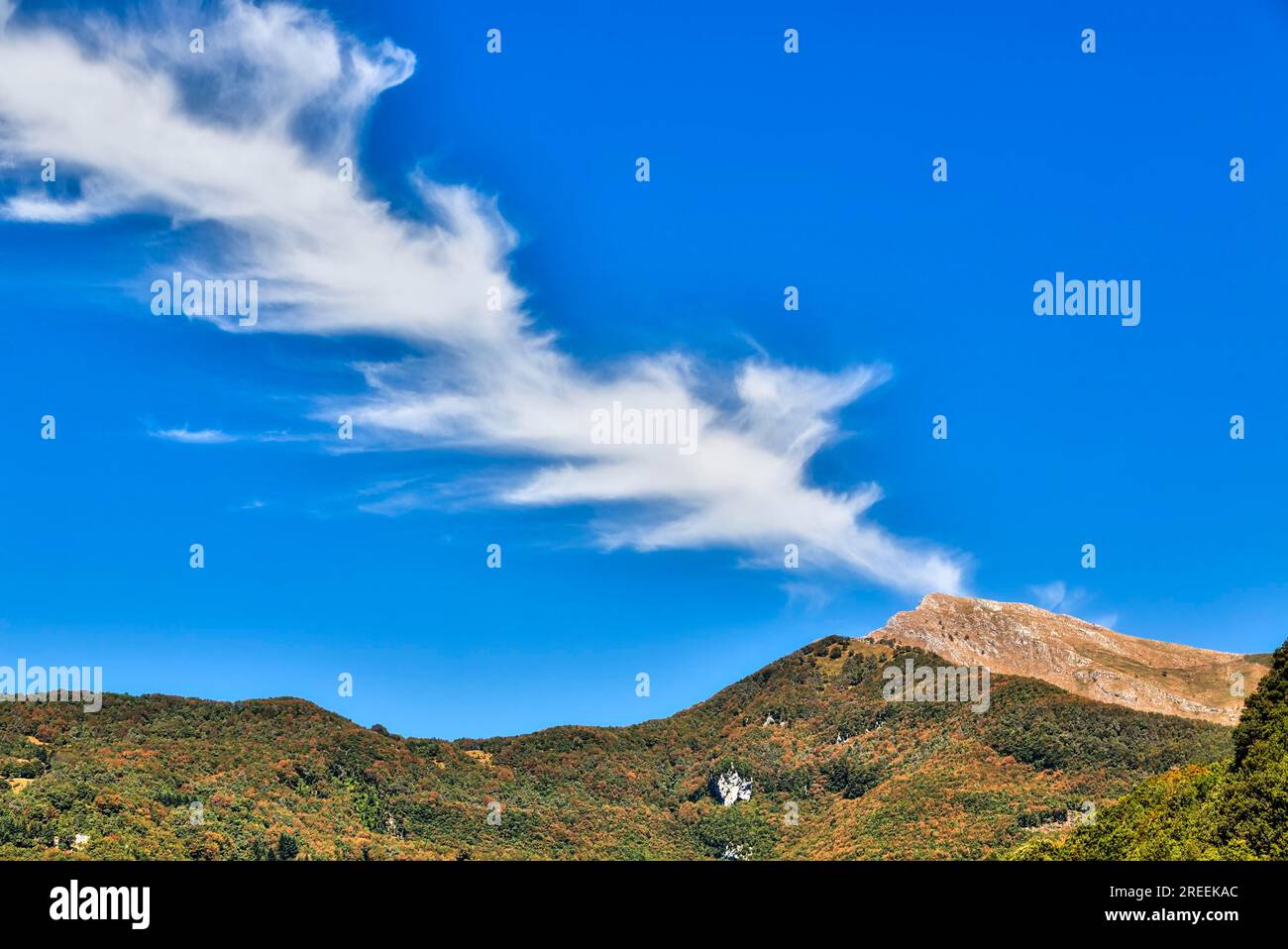 Italian landscape with special cloudscape Stock Photo