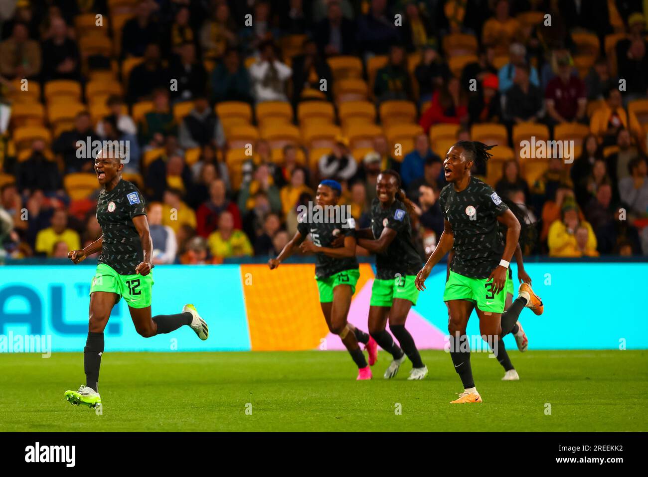 Brisbane, Australia. 27th July, 2023. Uchenna Kanu (L) of Nigeria ...