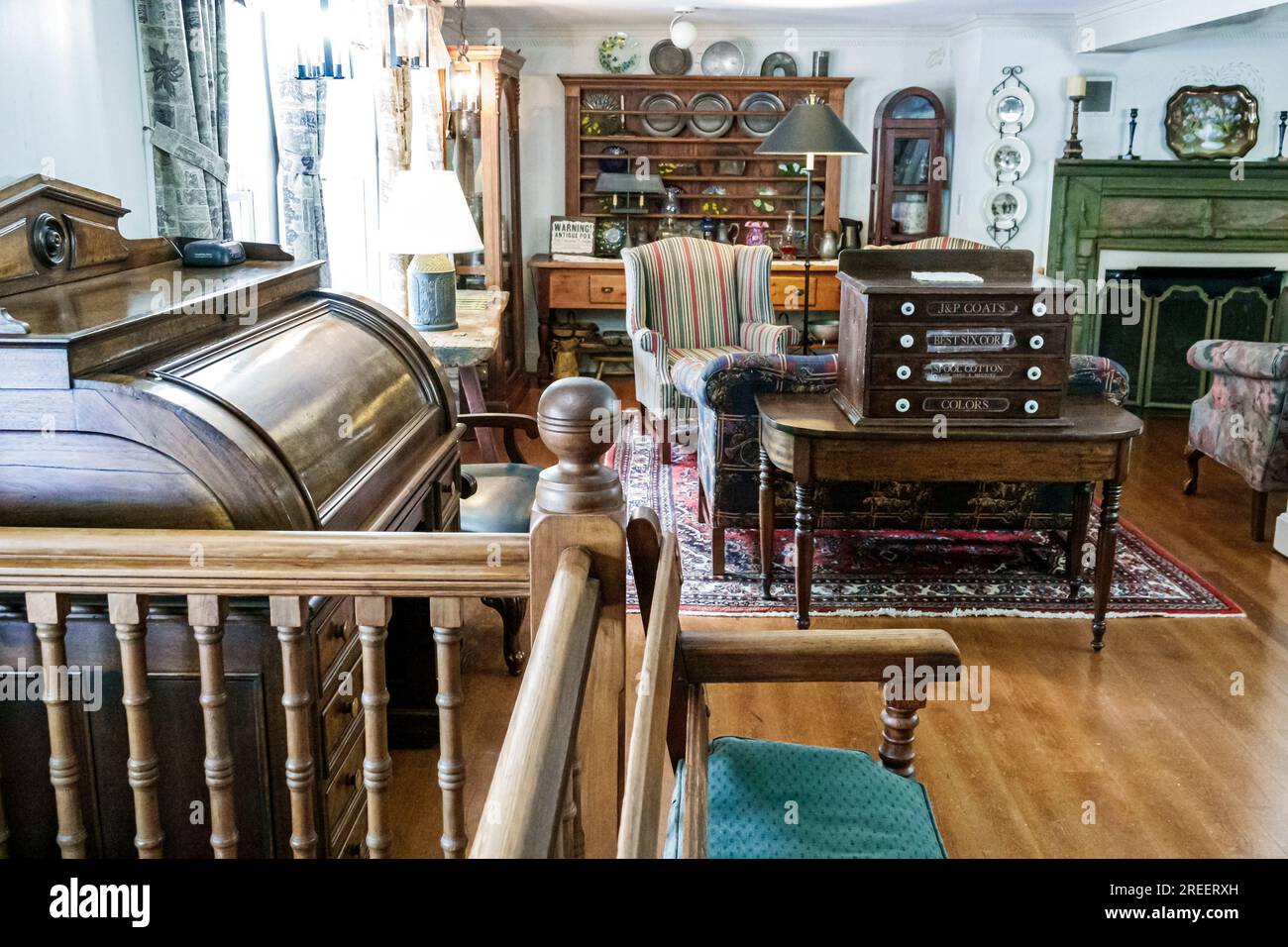 Highlands North Carolina,Highlands Inn lobby old fashioned furniture