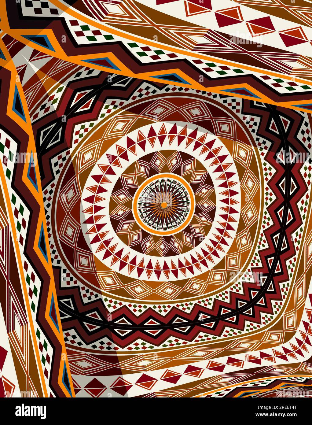 Tribal art background composition, vector illustration Stock Photo - Alamy