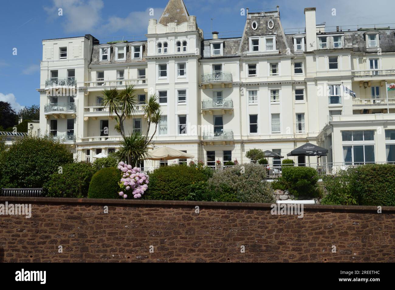 Grand Hotel, Torquay from top of open top bus Stock Photo
