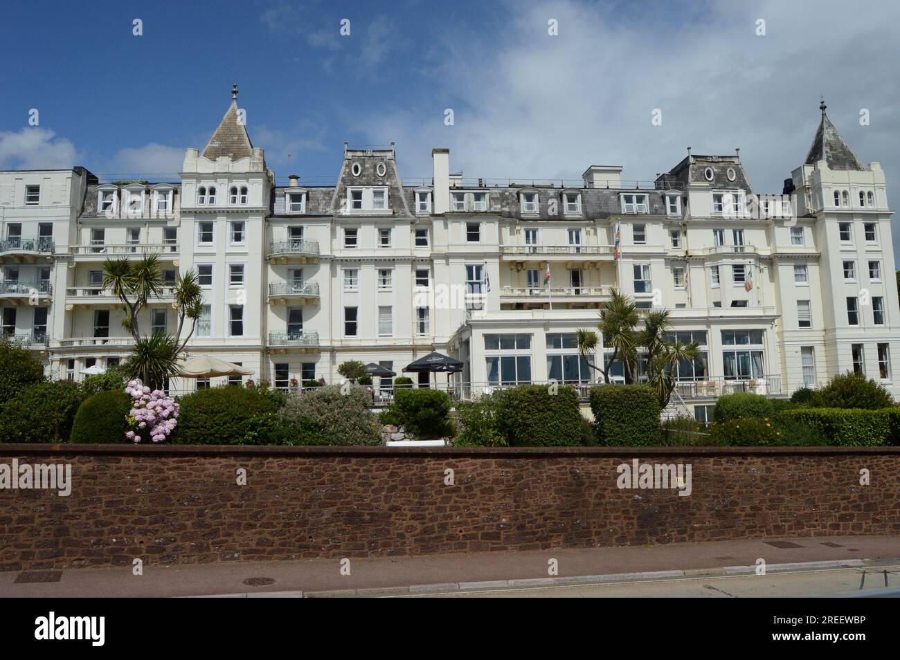 Grand Hotel, Torquay from top of open top bus Stock Photo