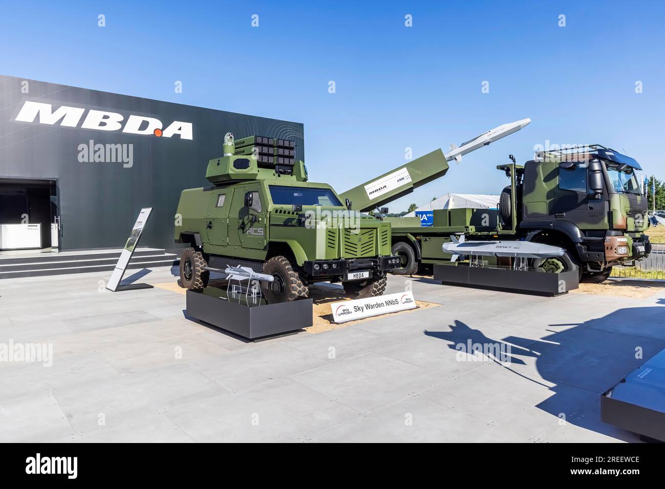 Defence company MBDA, presentation of weapon systems, Missile Systems Meteor, International Aerospace Exhibition, ILA Berlin Air Show, Schoenefeld Stock Photo