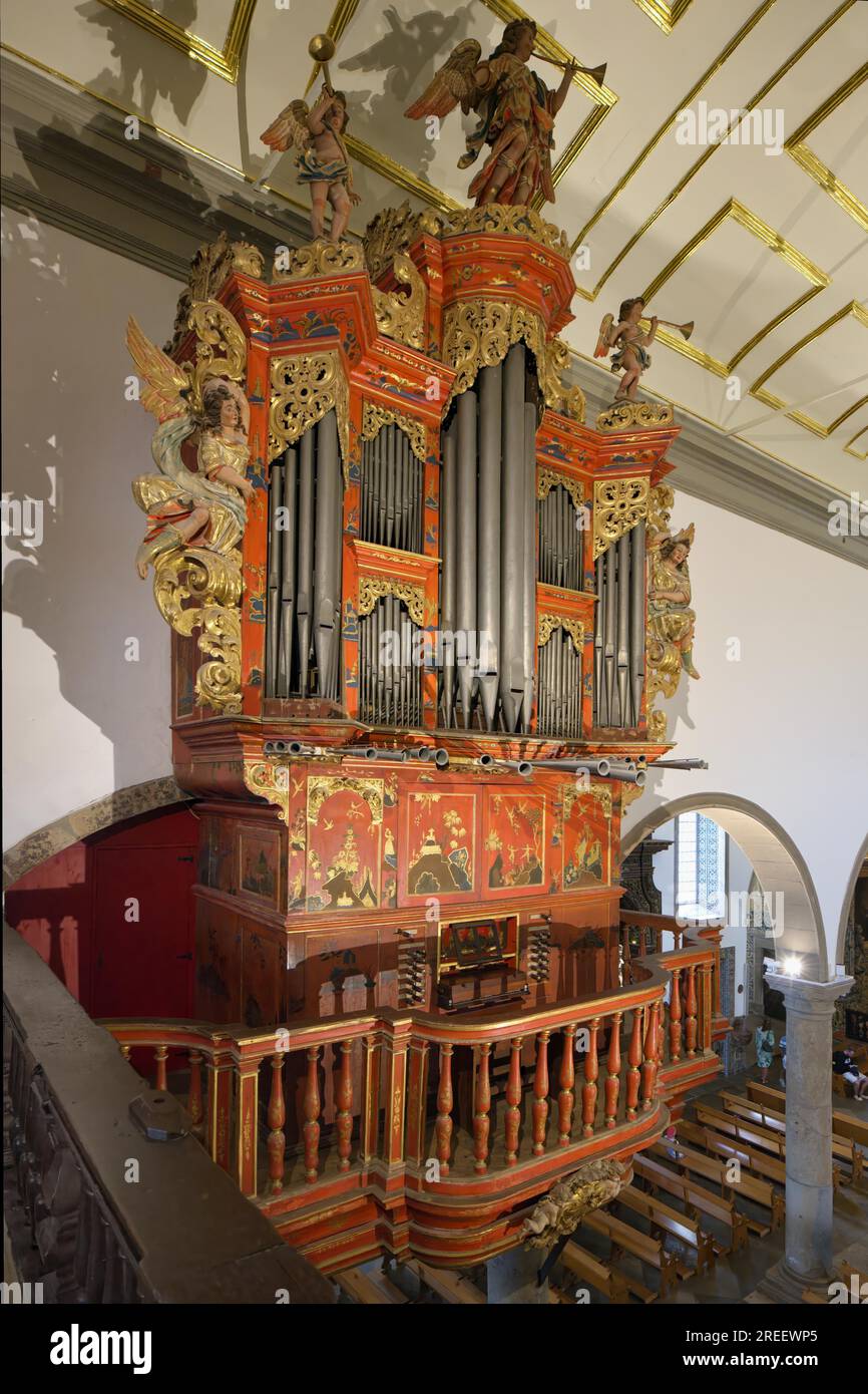 Se Cathedral, Great Organ, Faro, Algarve, Portugal Stock Photo